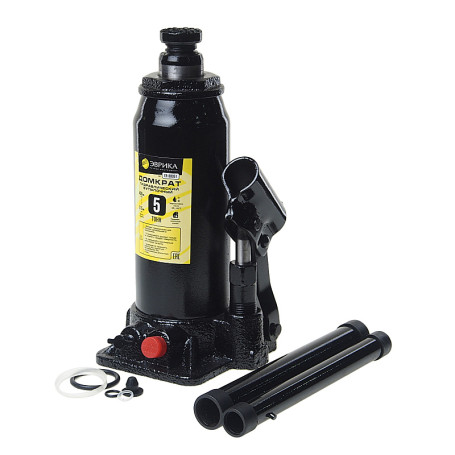 Hydraulic jack ER-80051 bottle with 5t valve, repair kit (lifting height 215-400mm) EUREKA /1/5