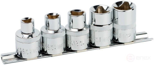 Набор головок 3-гранных (DR1/2"; М5-М12; 5 пр.) (АвтоDело) 39970