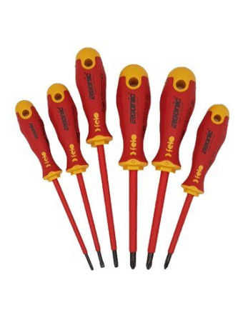 Felo Set of Ergonic dielectric screwdrivers in a case, 6 pcs 41310636
