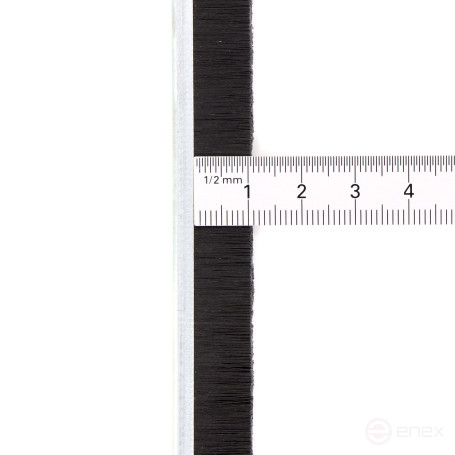 Strip brush linear sealer 2500*15*4 , pile height 11 mm PPL black 0.15 (EB-1105)