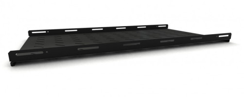 TSH3L-1050-RAL9004 (TSH3L-1050-RAL9005) Fixed shelf, depth 1050 mm, with side mount, load up to 20 kg, for cabinets of the TTB, TTR series, 485x1050mm (WxDxH), color black (RAL 9004/RAL 9005)
