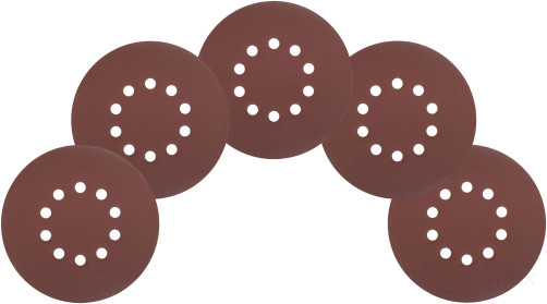 Круги шлифовальные с отверстиями (липучка), алюминий-оксидные, 225 мм, 5 шт. Р 180