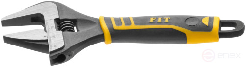 Adjustable "Style" wrench, narrow jaws, scale, extra magnification.gripper, rubberized. handle 150mm (34mm)