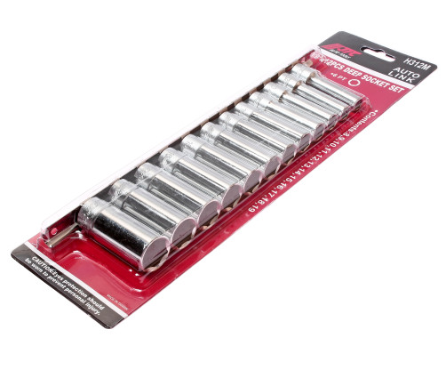 Набор головок торцевых глубоких 6-гранных 3/8" 8-19мм, длина 63мм 12 предметов JTC /1