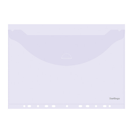 Folder-envelope with perforation with Berlingo flap, A4, 180 microns, transparent