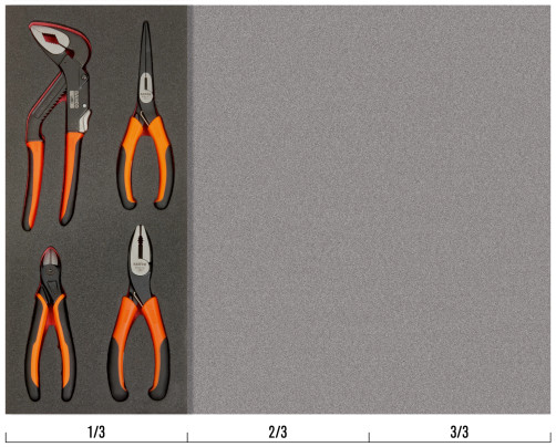 A set of hinge-lip tools of modular design, 4 items