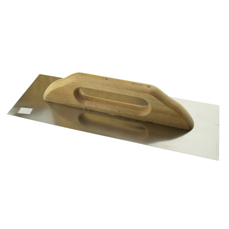 Гладилка гладкая нержавеющая 130 х 380 мм, дер.ручка, Чеглок (18)