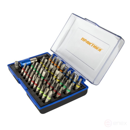PRACTICE "Pro" Bit Set 42pcs, 25 mm, PH, PZ, SL, Hex, Torx, Tri-Wing, Holder 60 mm, (777-499)