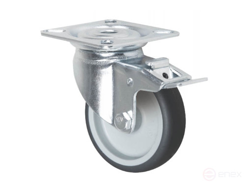 Wheel support d.50 mm hardware mounting plate with brake