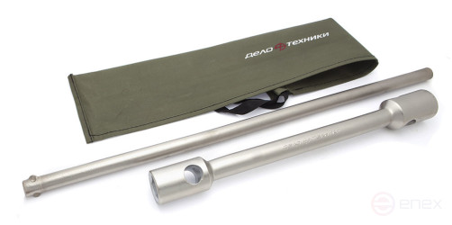 Forged cylinder key 32x33 mm; length 400 mm, with a collar 600 mm, tetron tablet.