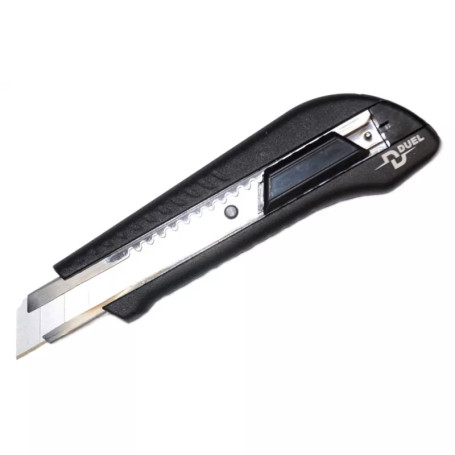 Строительный нож DUEL 18 мм, металлический корпус, цвет черный, DL45CPM