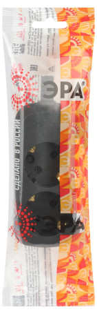 ERA KX-2e-B block 2 sockets with earthing black