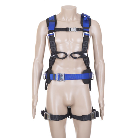 Safety harness with integrated belt for holding and positioning DVX08