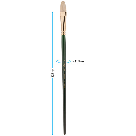 Brush artistic bristles Gamma "Landscape", flat-oval No.8, long handle