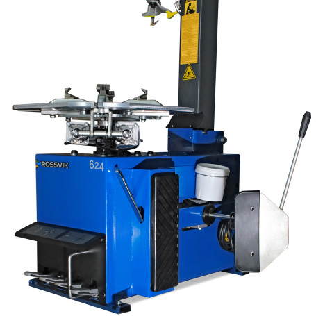 Tire fitting machine ROSSVIK V-624, 2-speed, automatic, up to 24", 380V Color blue RAL5005
