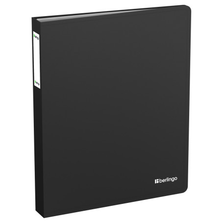 Папка с 80 вкладышами Berlingo "Soft Touch", 35 мм, 800 мкм, черная, с внутр. карманом