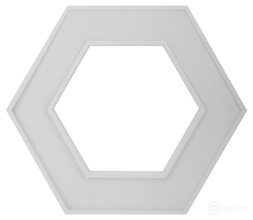 ERA Geometria LED Lamp SPO-123-W-40K-045 Hexagon 45W 4000K 2900Lm IP40 600*80 White Hanging Driver inside