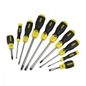 Set of 10 Cushion Grip STANLEY 2-65-005 Screwdrivers