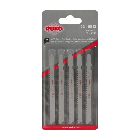 Пилки для электролобзиков RUKO 8013 HSS, 5 шт.