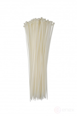 WRline WR-SHN-36-300W Стяжка-хомут 3,6х300 мм, кабельная нейлоновая 6,6, неразъемная, цвет белый (100шт)