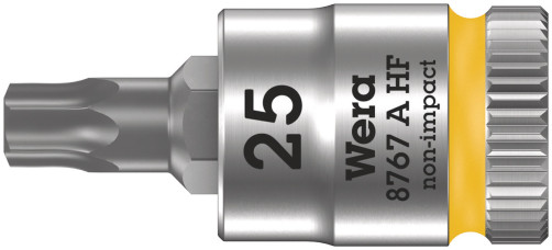 8767 A HF TORX® Zyklop End head with insert, DR 1/4", with fixing function, TX 25 x 28 mm