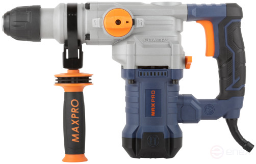 MAX-PRO Перфоратор демонтажный 1200 Вт; 880 об/мин; 4,5 Дж; 3 режима; Д/Б/М-40/28/13; 4,95 кг; SDS-PLUS; антивибрационная ручка; резиновые вставки; ре