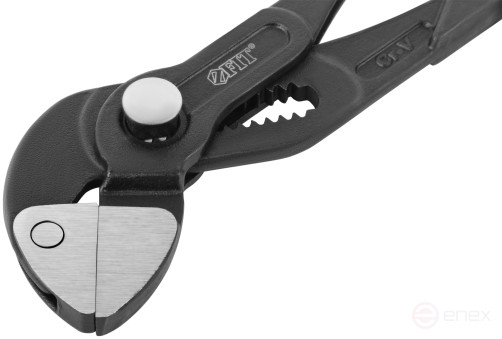 CrV adjustable pliers, quick adjustment, flat jaws without notches, Profi 250 mm (38/38 mm)