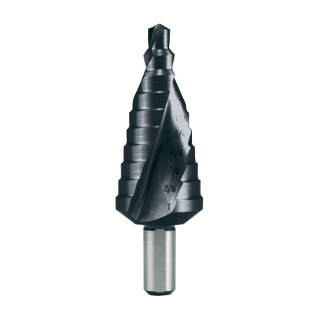 Сверло ступенчатое HSS дюймовое CBN шлифованное со спиралевидной канавкой и подточкой острия Ø 5/16 - 1 TiAlN