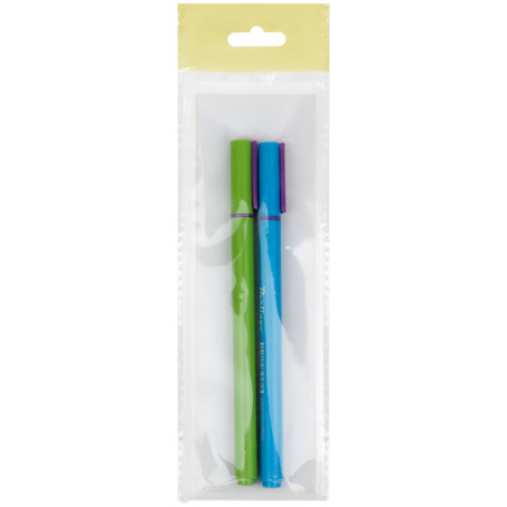 Set of gel pens "Color Stick" 2 pcs., black, 0.5 mm, assorted case, package, European weight