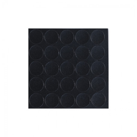 Self-adhesive plug for confirmations black lamb (14327) AKS (sheet-25 pcs.)
