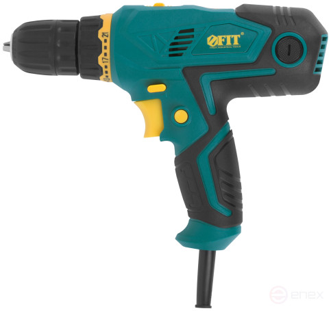 Electric drill-Screwdriver 300 W; 0-500/1650 rpm; BzP 10 mm; cut. incl.; 25 Nm; BS brushes; 1.2 kg; box