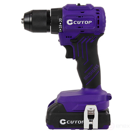 Screwdriver Cutop E-Profi 20V, 13mm, 1 Battery, 2AH, Spare parts, card box.