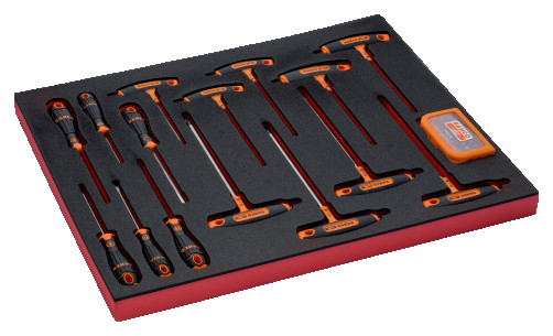 Fit&Go Screwdriver set with T-handle and bit in the base, 45 pcs