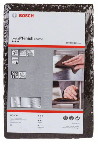 Non–woven sanding pad - Best for Finish Coarse 152 x 229 mm, rough. A