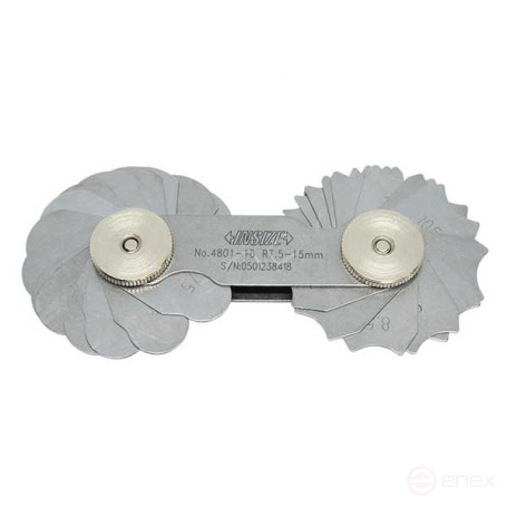 Radius templates 7.5-15 mm, 16+16