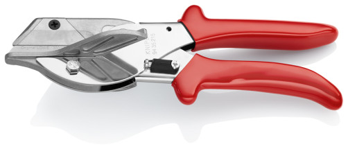 Scissors from shifts. blade for cutting plast., rubber. and trees. profiles, tapes. cable up to 56 mm,spring,marking 45°/60°/75°/90°, L-215 mm,chrome,1-K handles