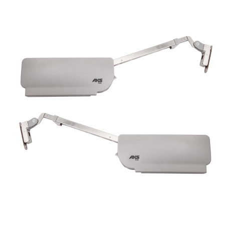Lifting mechanism upper B with door closer and locking in any position for two doors AKS PLUS TITAN grey
