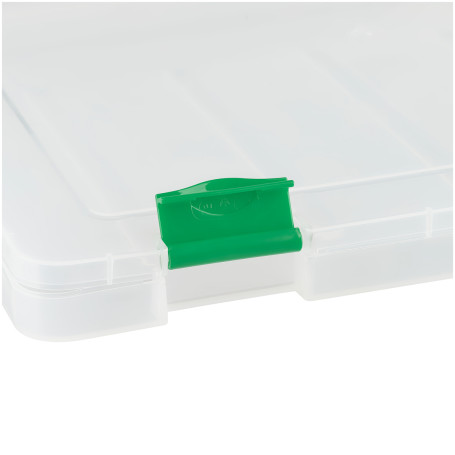 Document folder STAMM A4, 230*305*23mm, plastic, transparent, green latches