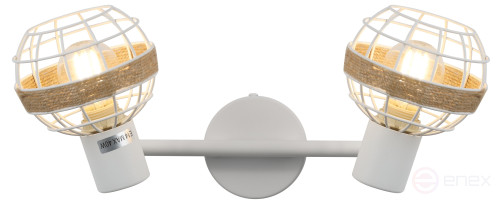 Rivoli Anselma 7034-702 spot wall and ceiling lamp 2 x E14 40 W rotary