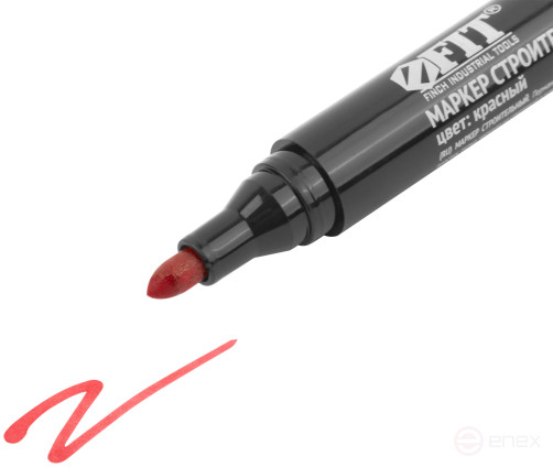 Маркер строительный перманентный, красный