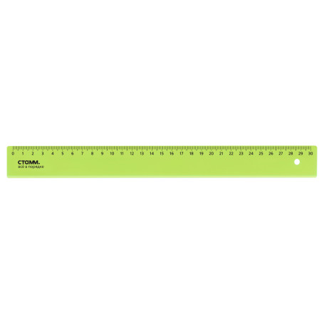 Ruler 30cm STAMM, plastic, transparent, neon colors, assorted