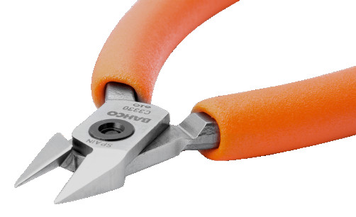 Компактные бокорезы с овальной головкой и оранжевой ручкой из ПВХ, 115 мм