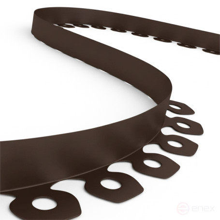 Plastic Mango garden board Geoplastboard, height 55 mm, 10 meters +30 stakes, brown