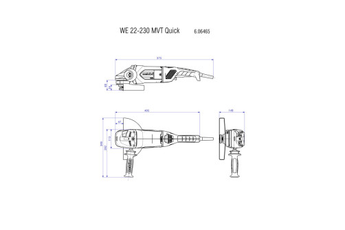 Angle grinder WE 22-230 MVT