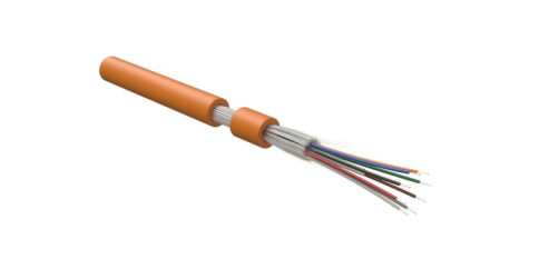 FO-DT-IN-50-2- FRHFLTx-OR Fiber optic cable 50/125 (OM2) multimode, 2 fibers, dense buffer coating (tight buffer) internal, FRHFLTx, -60°C – +70°C, orange