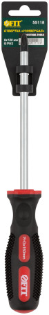 Отвертка "Универсал", CrV сталь, прорезиненная ручка, Профи 8х150 мм РН3