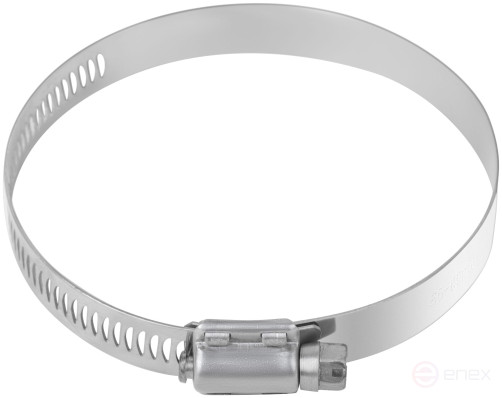 Хомут обжимной просечной, ширина 12,7 мм, нерж.сталь 65-89 мм