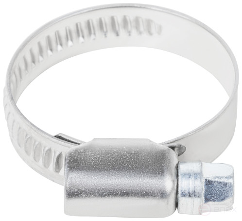 Хомут обжимной накатной, ширина 9 мм, нерж.сталь 20-32 мм