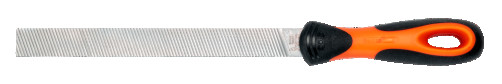 Напильник плоский с диагональной насечкой с рукояткой ERGO 200 мм, насечка личная