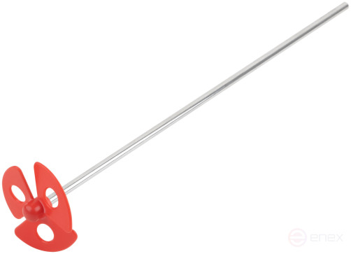 Paint mixer, 60x365 mm, galvanized rod with a diameter of 6 mm, plastic nozzle type propeller